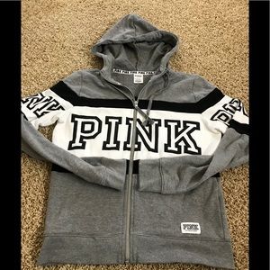 Victoria’s Secret Pink Zip Up Hoodie! Sz M!